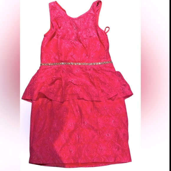 Minuet Pink Lace mini sleeveless dress Sz L - Picture 10 of 10